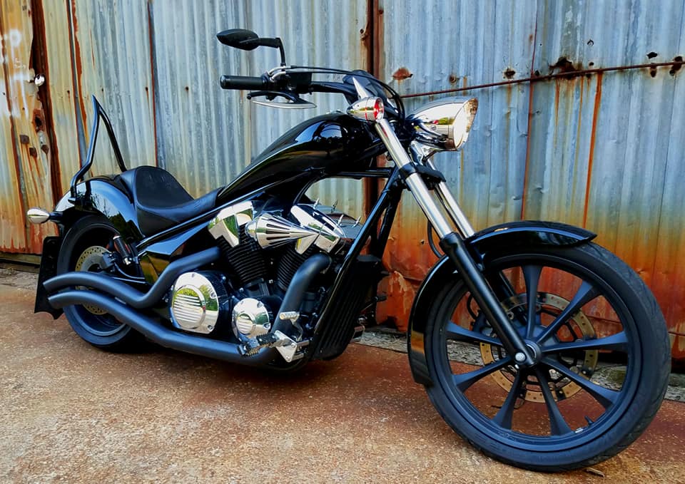 2015 Honda Fury with Ginz Choppers sissy bar