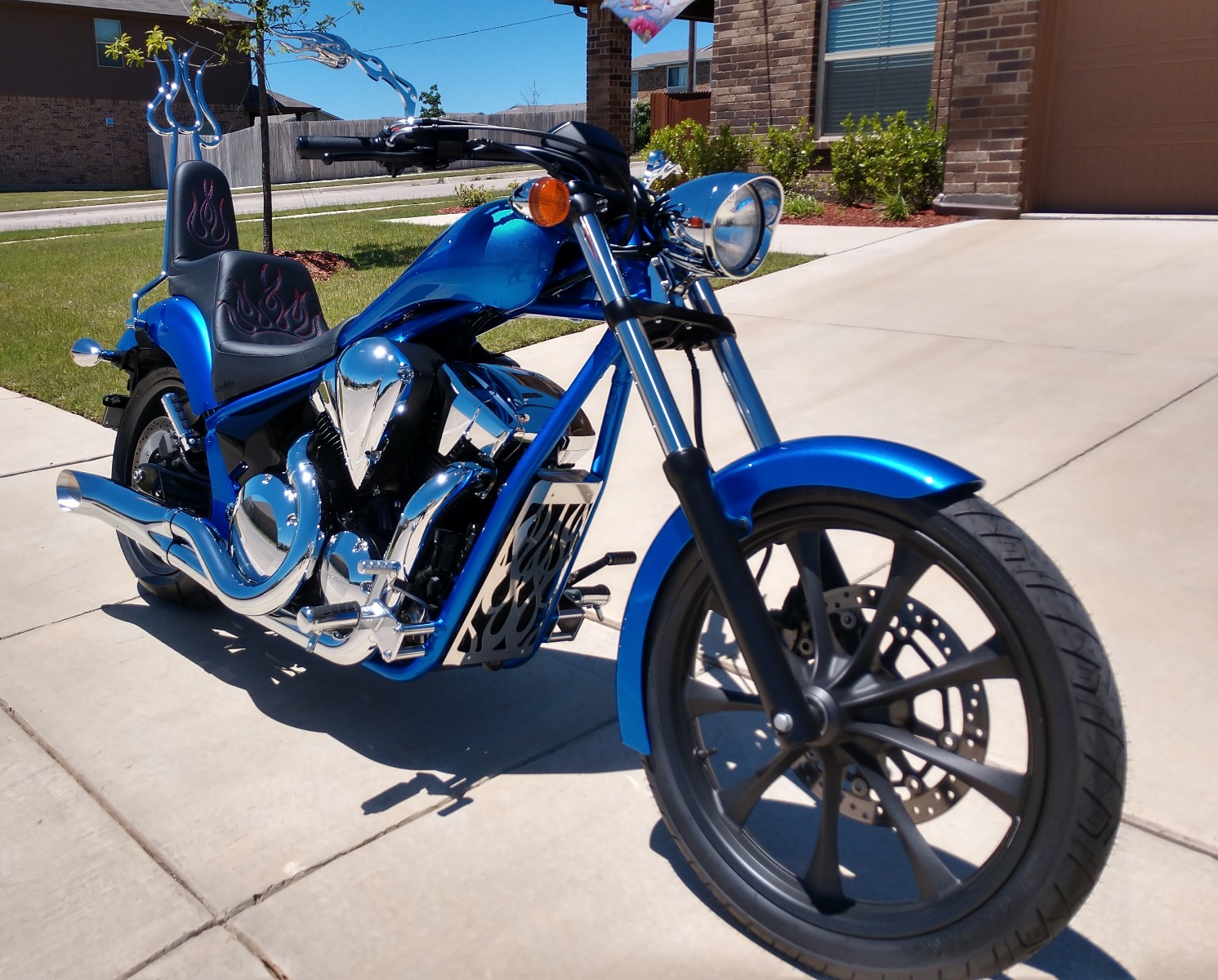 2016 Honda Fury with Ginz Choppers sissy bar