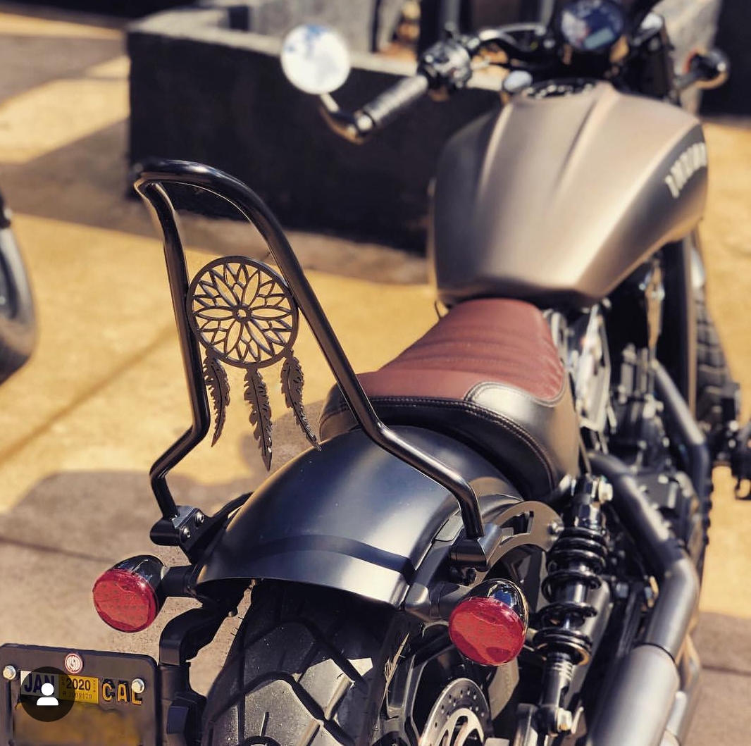 Indian Scout Bobber with Ginz Choppers sissy bar