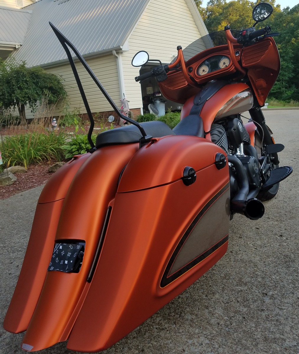 Indian Chieftain with Ginz Choppers sissy bar